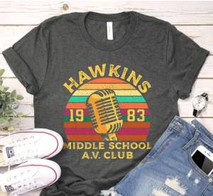 ******** ALREADY RESERVED************* Hawkins AV Club shirt