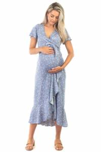 Maternity Dresses Online | Maternity and Nursing Dress with Butterfly Sleev