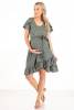 Women's Short Sleeve Butterfly Maternity Dress With Ruffles | Easy To Wear