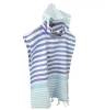 Mint And Denim Blue Kids Hooded Turkish Towel