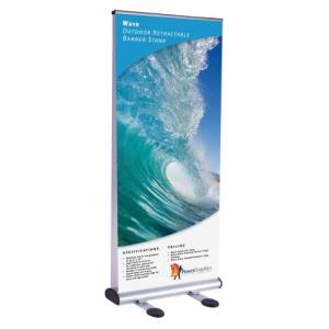 The Wave Double Sided Outdoor Banner Stand for Wind-Resistant Advertising