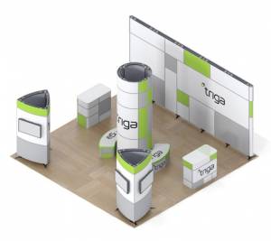 Triga 20 x 20 Booth Package A Tension Fabric Trade Show Display