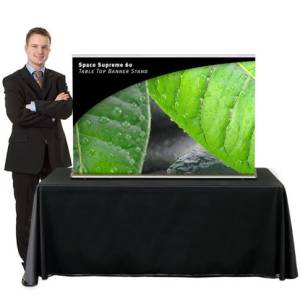 The Space Supreme 60 Tabletop Banner Stand | Trade Show Display Pros