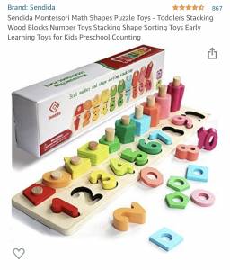 Story - Sendida Montessori Math Shapes Puzzle Toys