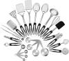 Chef Essential 23-Pc Stainless Steel Kitchen Utensil Set, Nonstick Kitchen