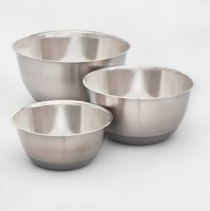 3pc Stainless Steel Non-Slip Mixing Bowls - Made By Design™