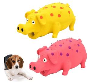 Grunting Pig Dog Toys, 2 Pack