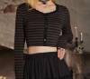 Stripe lace tee