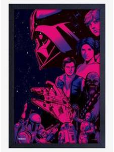 Star Wars Group Shot Framed Wood Posterpo