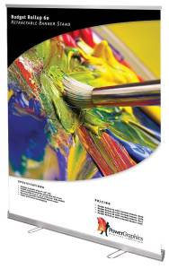 Budget Roll-Up Banner Stand For Cost-Effective Marketing