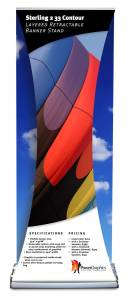 Eye Catching Sterling 2 33 Dimensions | Banner Stand Pros