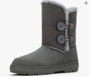 Womens Fur Lined Waterproof Winter Snow Boots