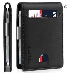 RUNBOX Slim Wallet Bicolor Crazy Horse Black