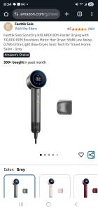 Fast drying hair dryer