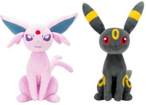 Espeon and Umbreon plushies